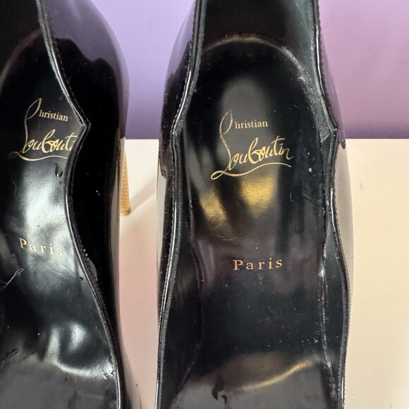 Christian Louboutin Lipchick Black Patent Leather Pumps - Picture 11 of 12